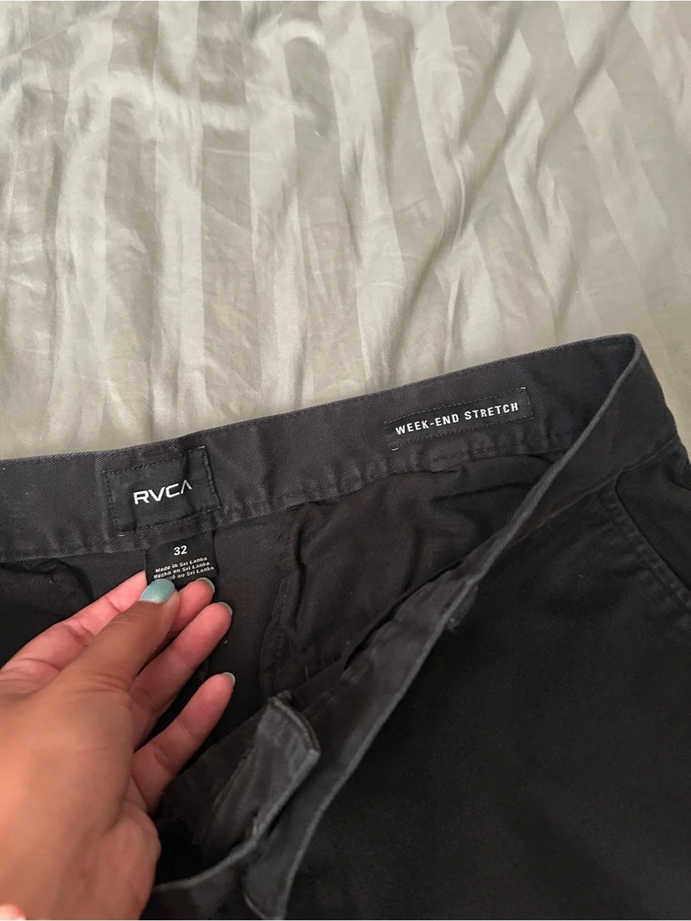 RVCA Black 'Week-End Stretch' Casual Pants